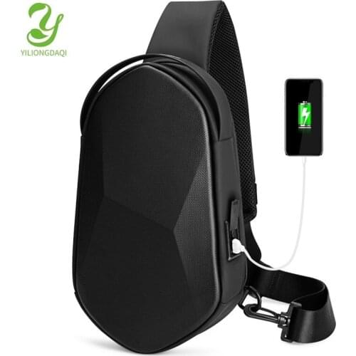 YILIONGDAQI 2021 New Male Sling Bag Hard Shell Chest Pack Waterproof Outdoor Sports Cross Body Bag Men Bag