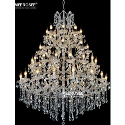 Huge Modern Crystal Chandelier Lighting Fixture Gorgeous Clear Crystal Hanging Lamp Lustres Light for Hotel Restaurant Lighting