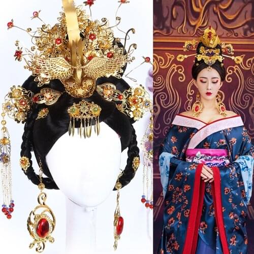 Tang Dynasty Princess Empress Hair wig and Hair Accessories for TV Plat Gong Xin Ji