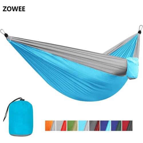 Portable Light weight Nylon Parachute Hammock Camping Survival Garden Hunting Leisure Hamac Travel Double Person Hamak