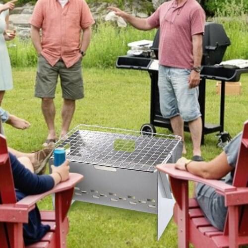 Portable Folding Barbecue Charcoal Grill Easy Assemble And Remove Barbecue Cooking Set BBQ Grill