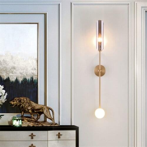 Luxury Nordic Wall Lamps Living Room TV Background Wall Lighting Bathroom Decor Lamp Modern LED Bedroom Bedside Long Wall Lights