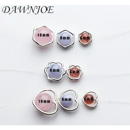 S925 Sterling Silver 6-8mm Positioning Spacer Beads hoop Manual DIY Making Bracelet Necklace Jewelry Accessories Finding