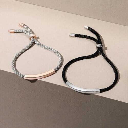 Punk Adjustable Size Rope Bracelet For Lovers Couple Valentine Days Jewelry Pulseira sl248