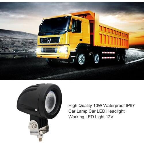 High Quality 10W Waterproof IP67 Car Spotlight Lamp Car LED Headlight Working LED Light 12V