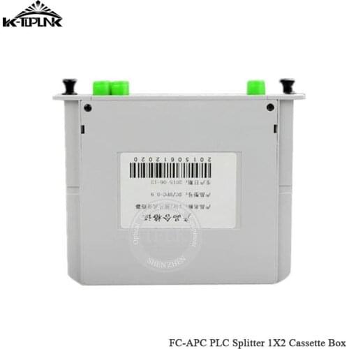10pcs FTTH 1*2 FC APC PLC splitter Cassette box 1*2 splitter Fiber Optical Coupler Cassette Box PLC Splitter Card Module Insert