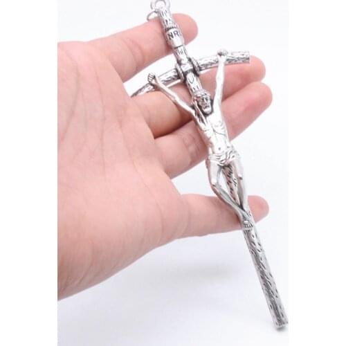 2 Church Relics Jesus on the Stand Cross Wall Crucifix Antique Home Chapel Decor U2JC