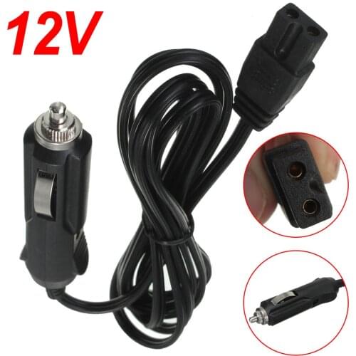 2m 12V DC Replacement Car Cooler Cool Box Mini Fridge 2 Pin Lead Cable Plug Wire Bumper Cigar Lighter Plug for Going Out