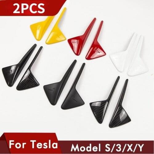 2 Pcs New For Tesla Model 3 Y S X 2021 Accessories Side Camera Carbon Fiber ABS Protection Cover For Tesla Model Three Model3