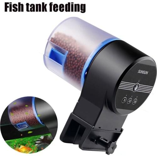 Automatic fish feeder aquarium electric fish tank timer plastic food feeder portable fish feeder 8-24 hours feeding timer
