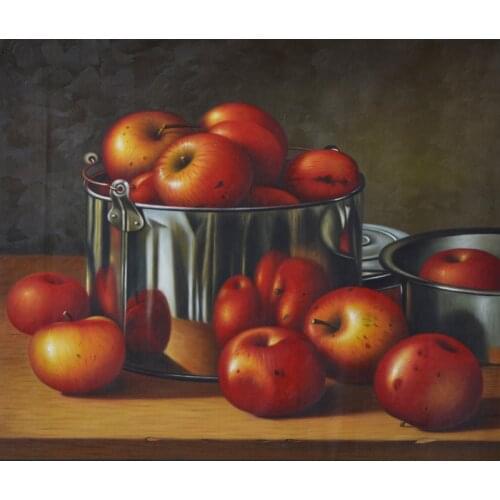 Free shipping realist apple oil painting still life grapes flower fruit canvas printing on canvas wall art decoration picture