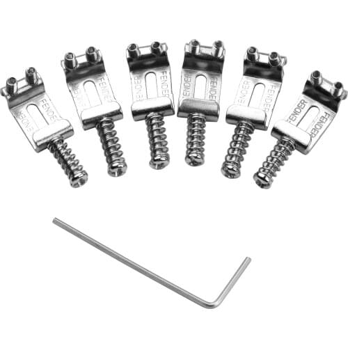 Electric Guitar Bridge Saddles With Wrench Electric Guitar Replacement Parts for ST Guitar 6Pcs guitar accessories