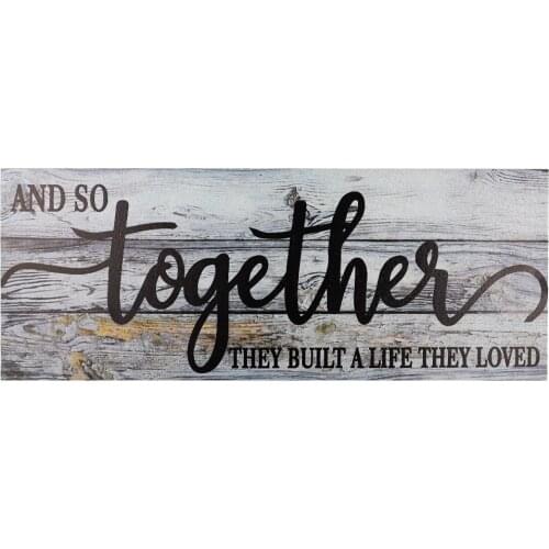 Together Wood Hanging Sign Blank Rectangle Decorative Wood Plaque Slices for DIY Crafts Decorations