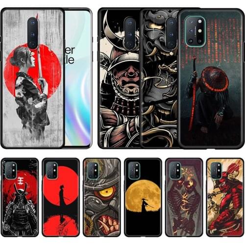 Japan Warrior Style Case For OnePlus 8 Nord 5G 8T 7 9 Pro N10 N100 9R OnePlus Z Black Movil Phone Cover Shell 7T 6T 6 Funda Sac