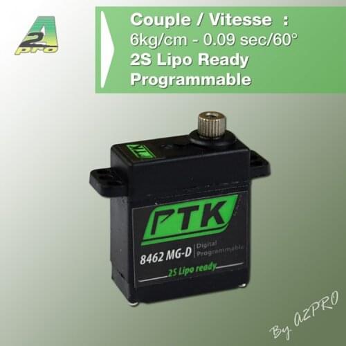 PTK 8462 MG-D metal gear digital high pressure servo 7.4V 17.1g for glider model