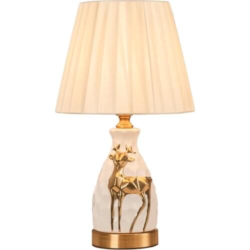 European cute girl romantic warm creative golden deer gift decoration plug-in household simple decorative table lamp MJ1125