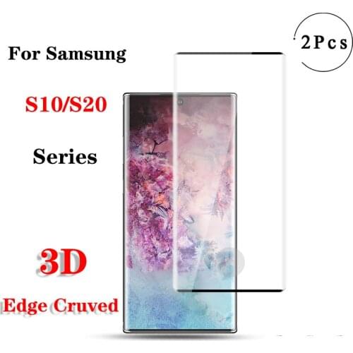 3D Edge Curved Tempered Glass For Samsung Galaxy S 20 S20Ultra Screen Protector on samsun S20 S10 Plus s 10e Galaxs20 ultra film
