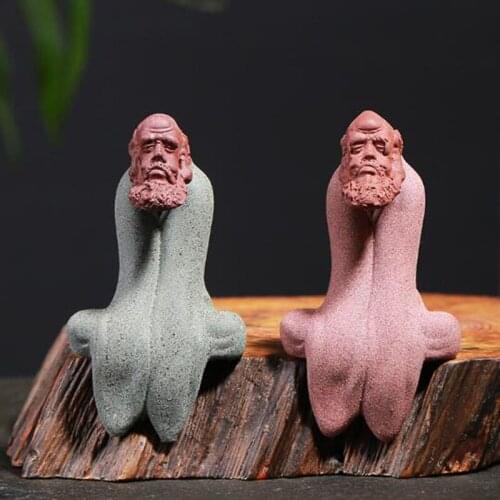 Dharma Tea Pet Ceramic Crafts Fine Buddha Statue Chan Tea Pet Figurine Living Room Office Ornaments Home Decor