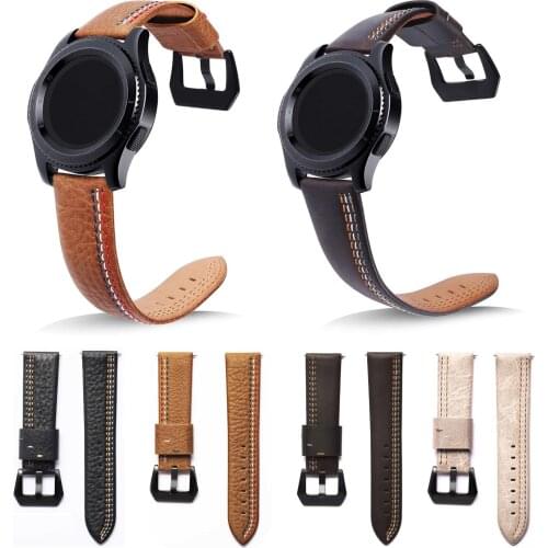 Retro Genuine Classic Leather Strap For Samsung Gear S3 Band Frontier Strap For Gear S3 Classic Watchband 22mm Watch Bracelet