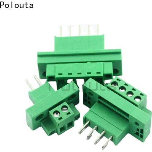 Computer Components Connector KF2EDGWB-5.08 Throughwall Terminal Block Female 2/3/4/8/9/10/12P Plug-in Type With Ear Screw Fixed