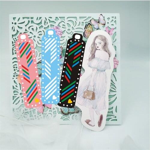 Square Bookmark Metal Cutting Dies Scrapbooking Carbon Steel Die Embossing Dies Cut Stencils DIY Decorative Card