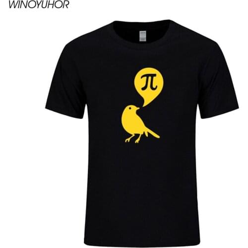 Summer Fashion Style Men T-shirt Bird Mathematics PI Man Cotton Short Sleeve Funny T Shirt Brand Top Tees High Quality