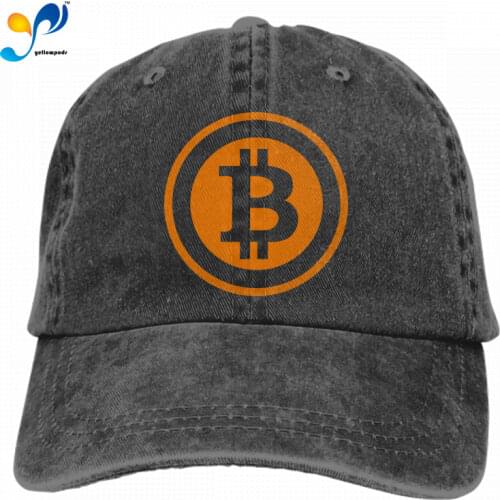Bitcoin Logo 2017 Classic Vintage Jeans Baseball Cap Adjustable Dad Hat for Women and Men