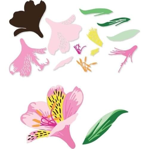 Metal Cutting A Flower Peruvian Lily Layering To Decorate For DIY Scrapbooking Embossing Album Paper Cards Dies 2021 New