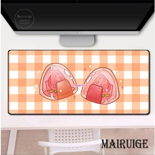 Cute food XXL Mouse Pad Super Creative Large Game Computer Keyboard Office Long Table Mat Kawaii Desk for Teen Girls for Bedroom