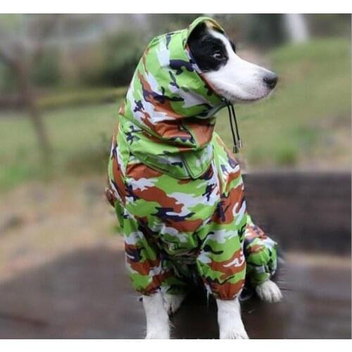 Fashion Camouflage raincoat highly waterproof and breathable clothes for pet dog Cool Pet Products towser big dog 2 style