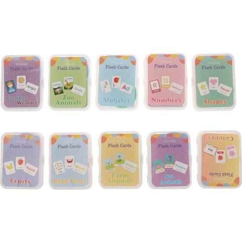 For Children Kid Gift With Buckle26 Letter English Flash Card Handwritten Montessori Early Development Learning Educational Toy
