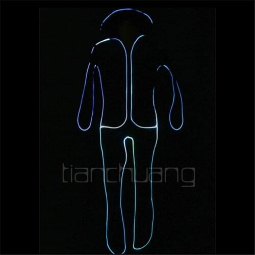 TC-2 LED full color costumes men robot ballroom dance light clothes dj wears led RGB clothes bar disco singer Programmable suit