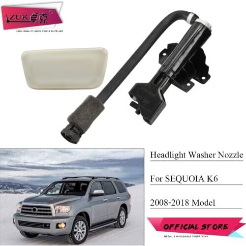 ZUK Front Bumper Headlight Washer Nozzle Headlamp Water Sprayer Cover For TOYOTA SEQUOIA K6 2007-2020 85208-0C020 85207-0C020