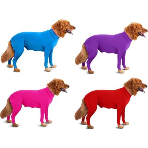 Pet Clothes Suitable For Large Dogs/Cotton Stretch Warm Lightweight Hedging Pet Pajamas/Pull-cover Dog Pajamas/Big Dog Onesies