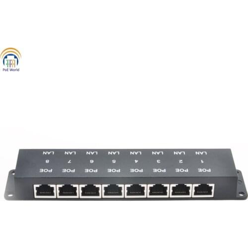 Passive PoE Injector 8 Port 48V 24V Patch Panel Ethernet Connector Adapter Add Power over Ethernet To Any Switch MikroTik