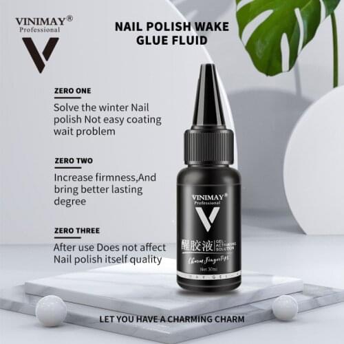 30ML/60ML Nail Diluted Solution Lasting Wake Glue Functional Diluent Base Gel Awakening Liquid Nail Polish Extender Nail Art