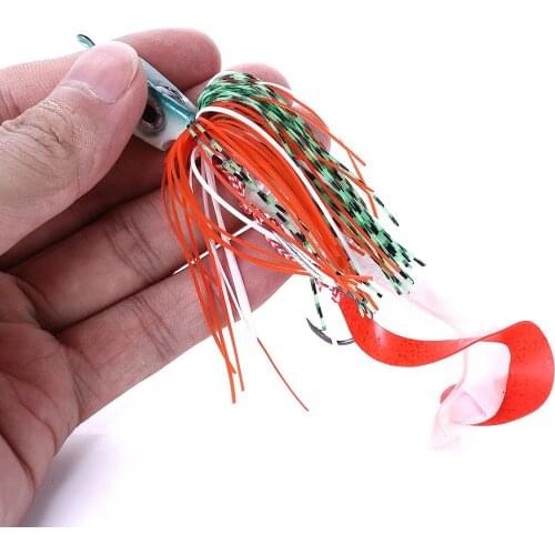 ThunderShower 4pcs Metal Jigs 20g 40g 60g 80g 100g 120g 150g Artificial Lead Bait Sea Fishing Lures with Soft Spinnerbait Hooks