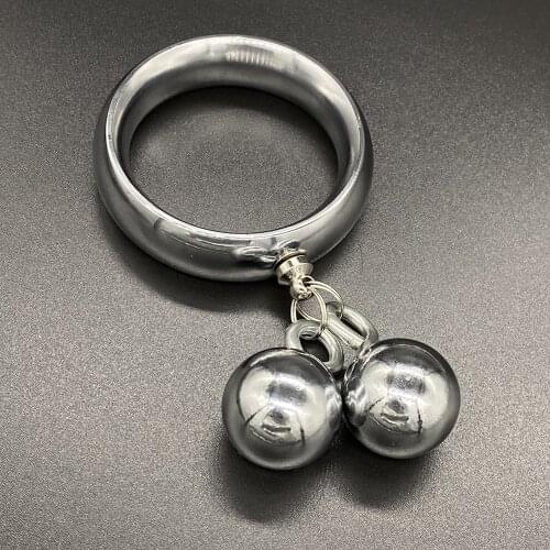 Heavy Weight Hanger Stretcher Metal Ball Penis Extender Enlargement Cock Ring Male Chastity Strength Training Balls Sex Toys