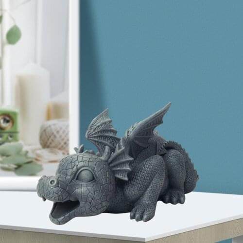 Outdoor Garden Dragon Statue Water Fountain Sculpture Flower Bed Decoration