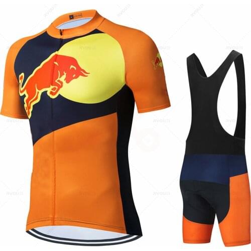 New Red Team Cycling Jersey 2021 Summer Breathable Bike Wear Short Sleeve Pant Set MTB Maillot Ciclismo Riding Cycling Clothing