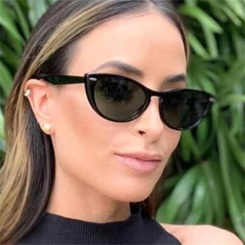Vintage Sunglasses Women Designer Brand Luxury Rivet Cat Eye Sunglasses Ladies Fashion Shades Cute Leopard Glasses UV400