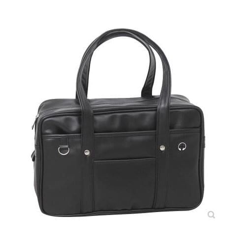 Japanese Uniform Bag Handbag Fashion pu leather unisex Shoulder Bag Solid High School Students Bookbag Satchels Travel bag