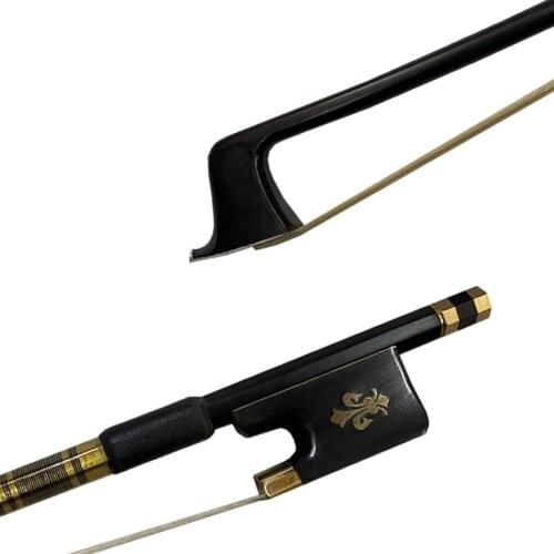 Yinfeel NEW 4/4 Black Carbon Fiber Viola Bow Black carbon Bow 4/4Viola Bow gold Ebony Frog