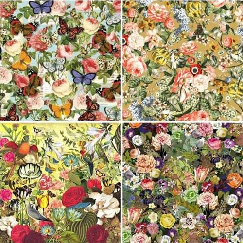 Yumeart Full Square Diamond Painting Flower Diamond Embroidery Butterfly Picture Cross Stitch Mosaic Rhinestones Wall Decoration