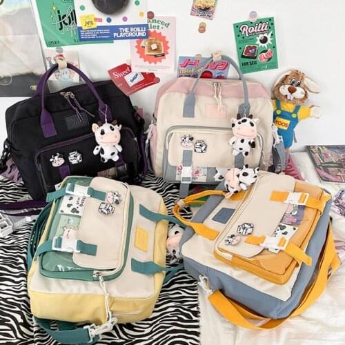 Women Multifunctional Backpack Portable Travel Bag Student Small Schoolbag 20CA
