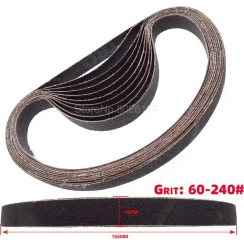 10PCS 10X330MM Annular Sand Belt Abrasive Sanding Belts 60-240 Grit Coarse To Fine Grinding Ring Grinder Accessories