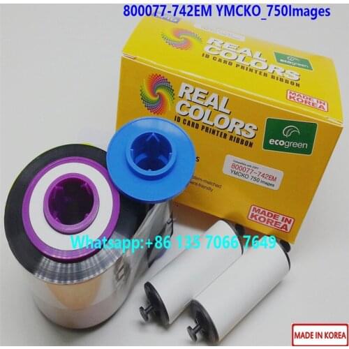 15Pieces Compatible Zebra Ribbon 800077-742EM YMCKO 750 Images Zebra ZXP7 Card Printer