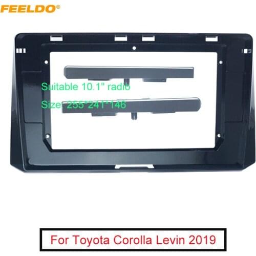 Car 2Din Radio Audio Fascia Frame Fitting Adaptor For Toyota Corolla Levin 10.1" DVD Dash Panel Plate Installation Trim Kit