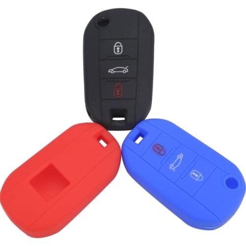 Bilchave 10pcs 3BT Silicone Remote Car Key Case Cover For Peugeot 208 508 2008 For Citroen C4L CACTUS C5 C3 C6 C8 Picasso Xsara