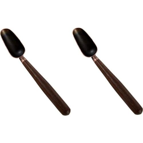 2 Pcs Wooden Tea Spoon,Coffee Scoop,Used to Shovel Coffee Powder,Tea Tool,Teaspoons,Tea Shovel,Easy to Clean